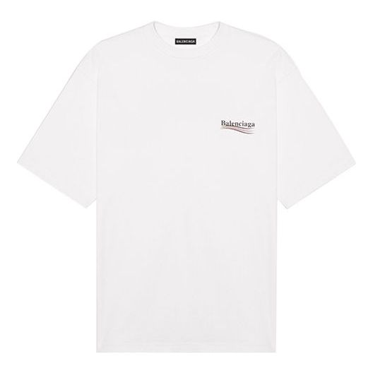 Balenciaga Political Campaign Short Sleeve White 620941TIV529040