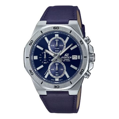 CASIO Digital 'Navy Silver' EFV-640L-2AV