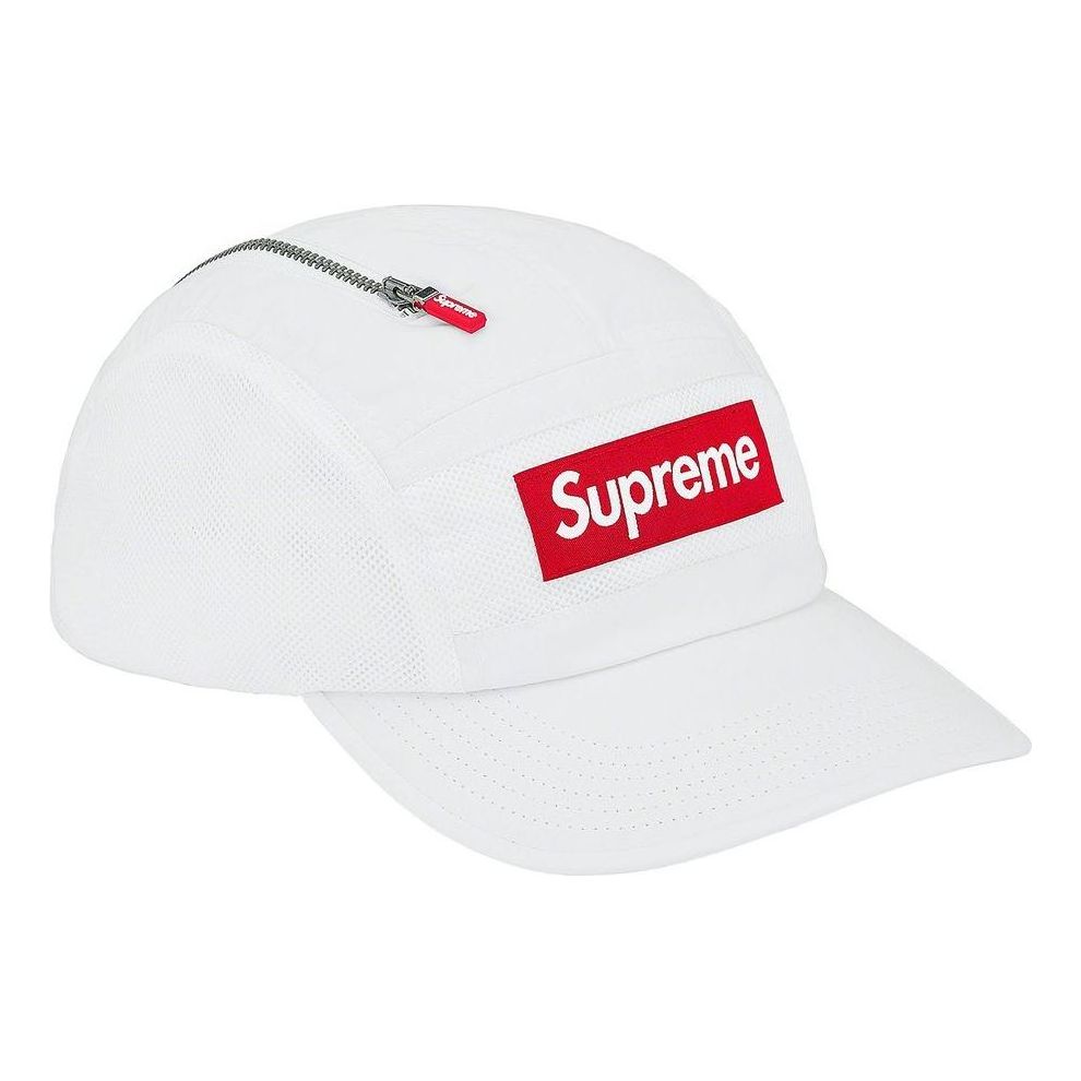 Supreme Zip Mesh Camp Cap 'White Red' SUP-FW20-055