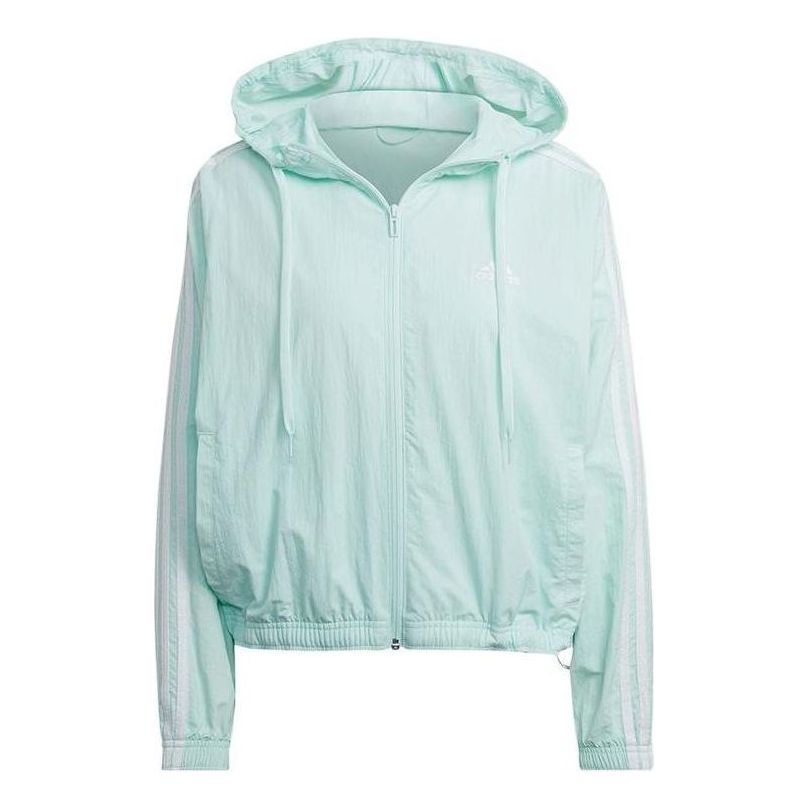 (WMNS) adidas Essentials Repeat Logo Loose Fit Windbreaker Asia Sizing 'Blue' HC9158