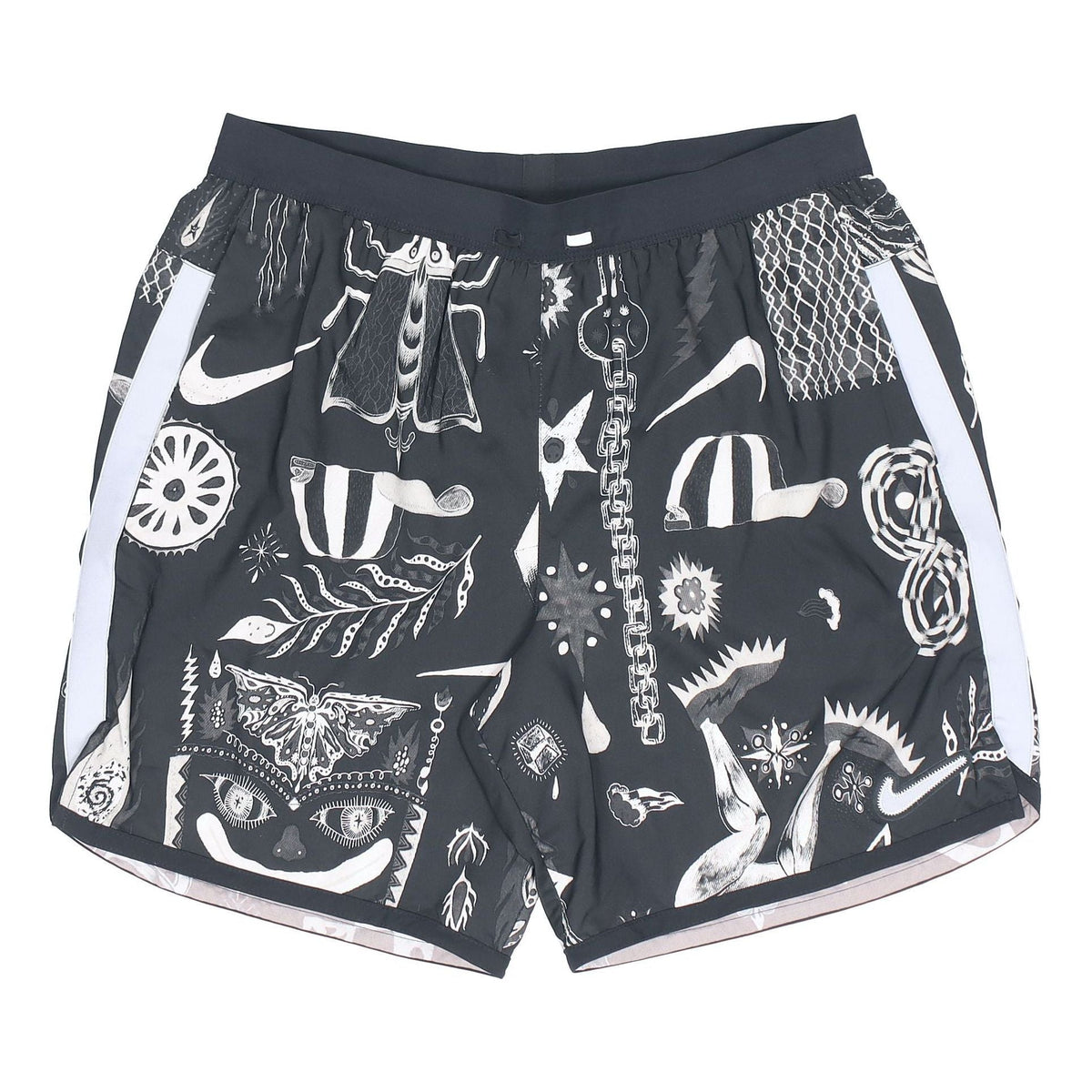 Nike Graffiti Printing Running Shorts Black CJ5817-010