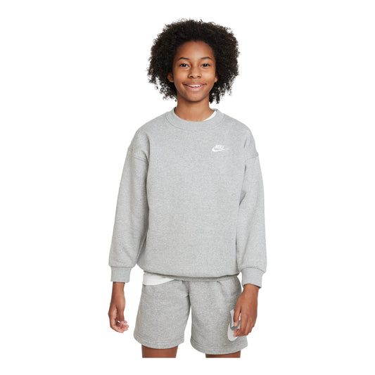 (GS) Nike Sportswear Club Fleece Oversized Sweatshirt 'Grey' FD2923-063