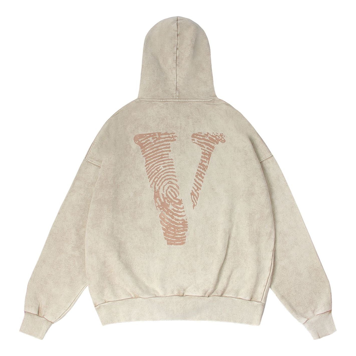VLONE Finger Print Logo Hoodie 'Beige Red' VLHD24004-BE