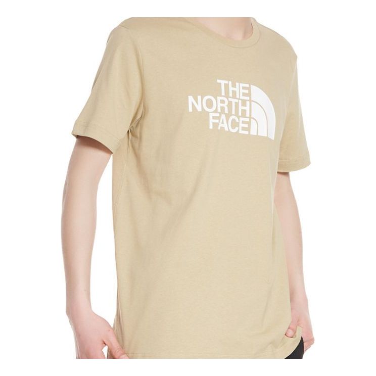 Men's THE NORTH FACE Large Logo Printing Short Sleeve Beige 4NC7-ZDL