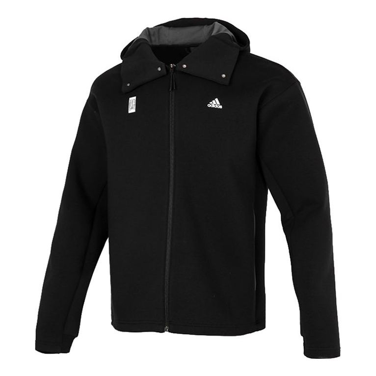 adidas Wj Jkt Warm Casual Sports Hooded Jacket Black GU1749