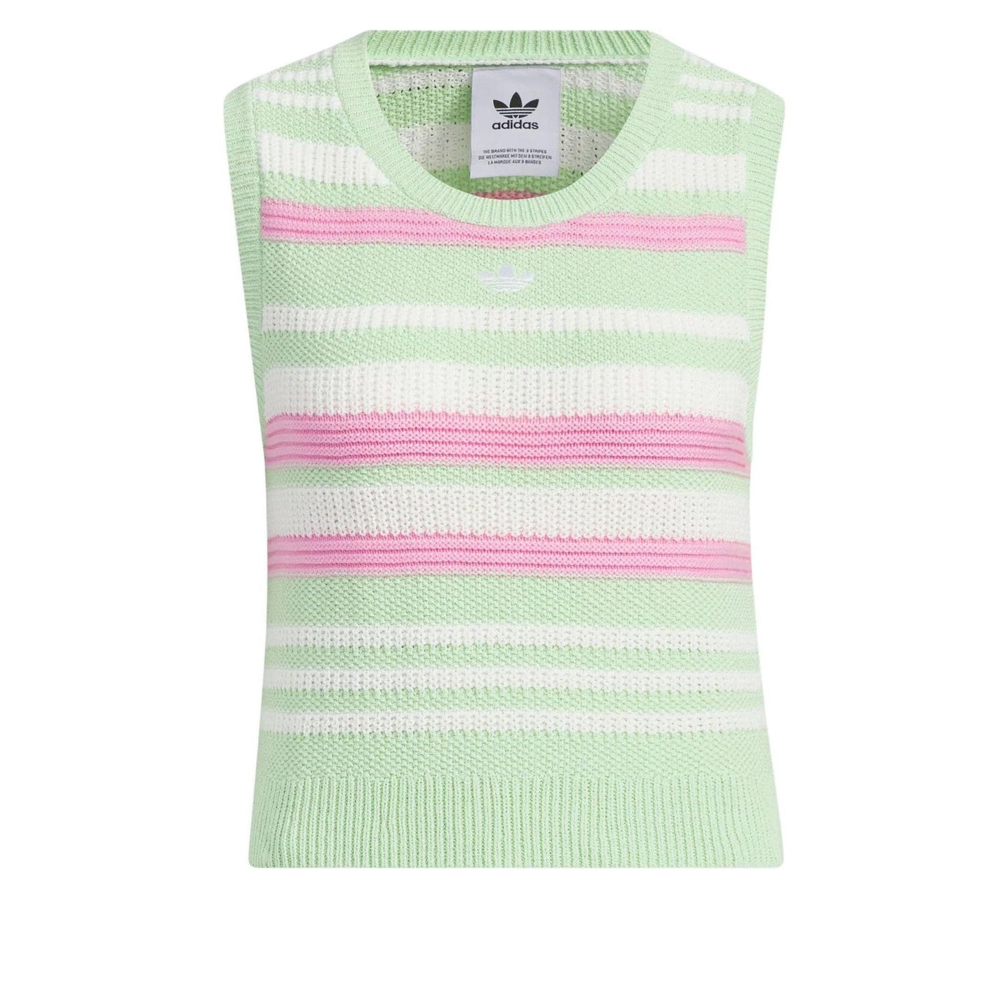 (WMNS) adidas Knitted Striped Vest Top Asia Sizing 'Green' JI7052