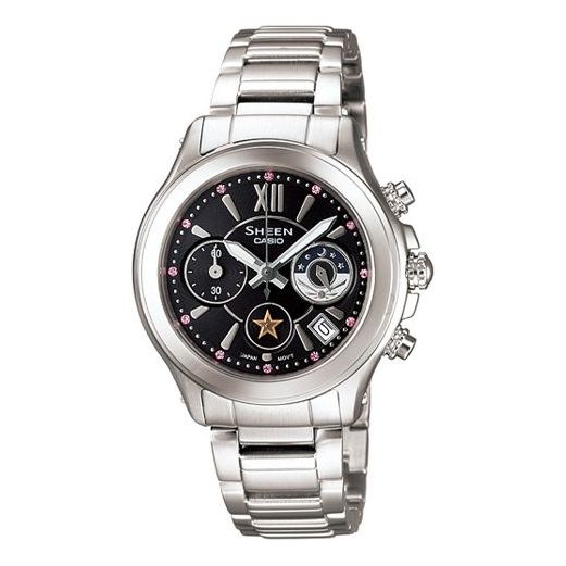 CASIO Quartz Waterproof SHEEN Stainless Steel Strap Black Analog SHN-5509D-1A