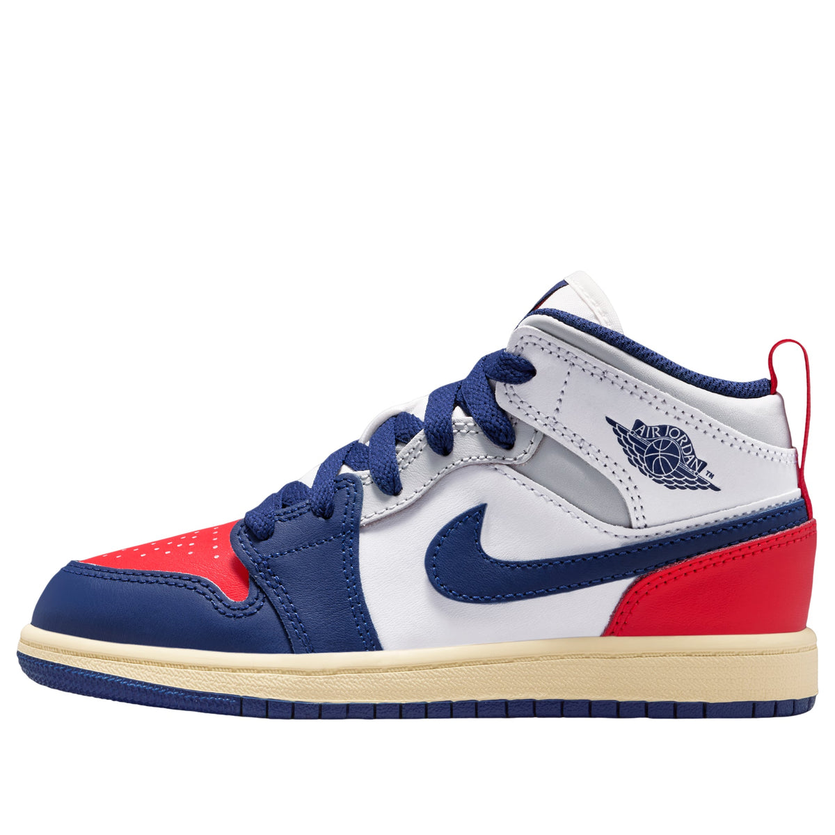 (PS) Air Jordan 1 Mid 'University Red Deep Royal Blue' DQ8424-102