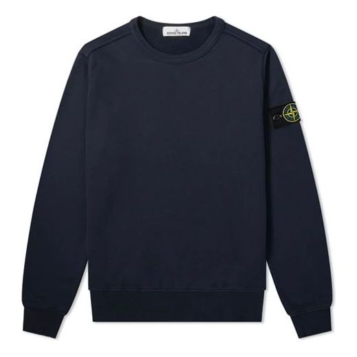 Men's STONE ISLAND Basic Round Neck Navy Blue 7115-62720-V0020