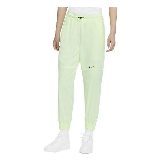 Nike Sportswear Swoosh Logo Woven Sports Long Pants Yellow Green Yellowgreen CZ8910-701