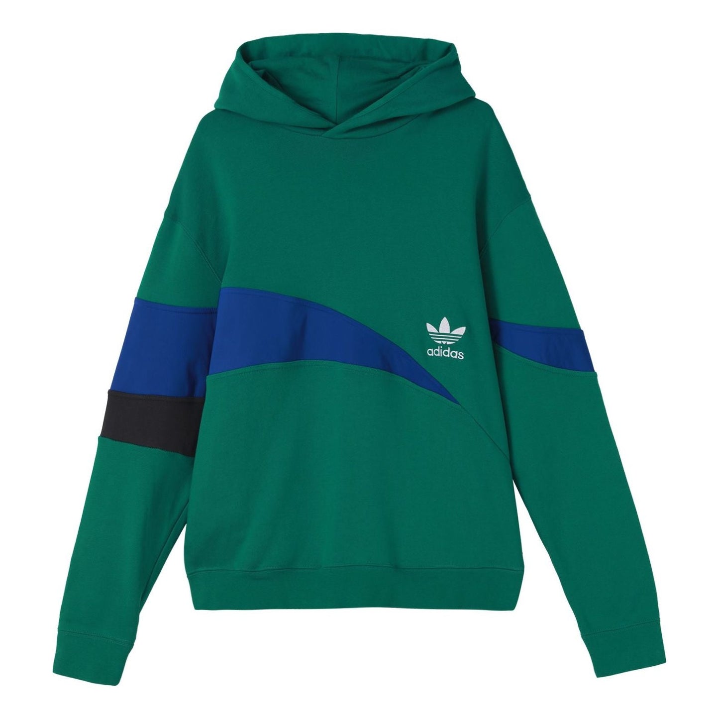 Men's adidas originals Ts Sweat Hoody Logo Printing Splicing Colorblock Sports Green HF5943