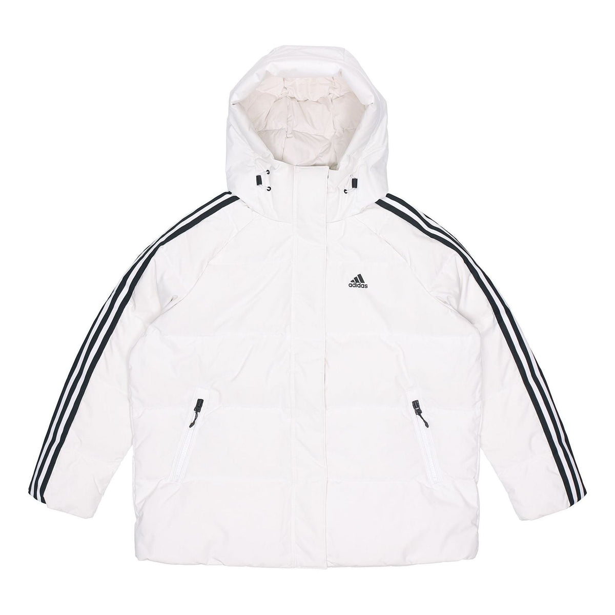 (WMNS) adidas 3-Stripe Puff Down Jacket Asia Sizing 'White' HA1176