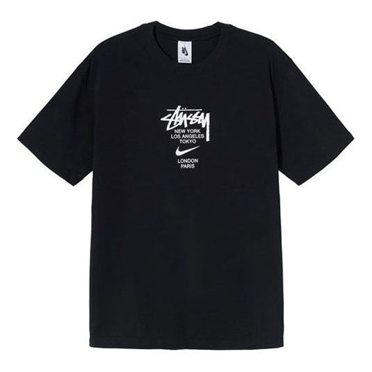 Stussy x Nike Crossover Chest Logo Short Sleeve Unisex Black DD3343-010