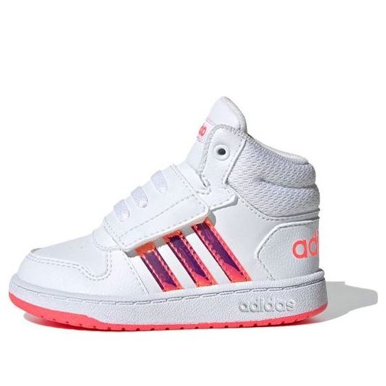 (TD) adidas adidas Hoops 2.0 Mid 'White Pink' FW7609