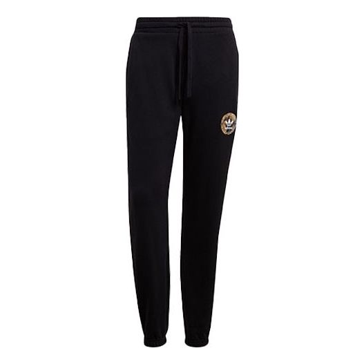 adidas originals Artist Pants Logo Printing Sports Ankle Banded Long Pant Male Black HA4696