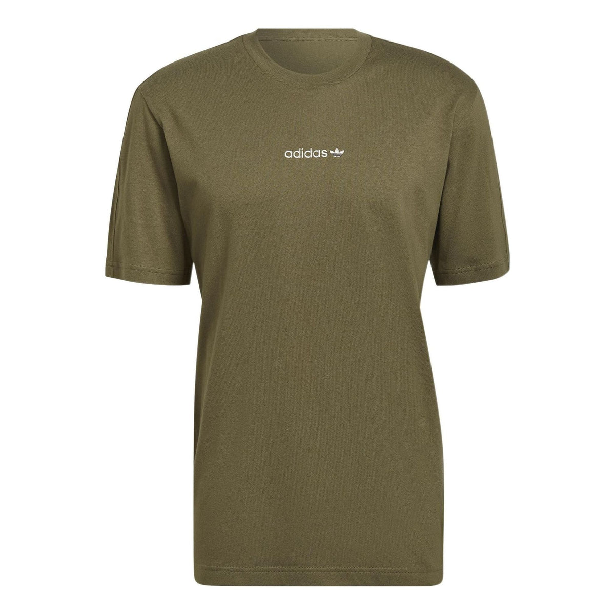adidas originals Logo Printing Round Neck Short Sleeve Green HN0384