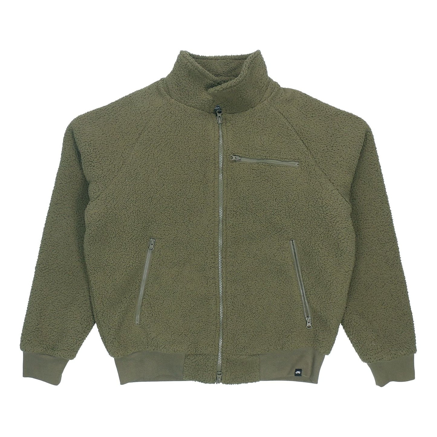 Nike SB Sherpa Casual Zipper Design lapel Skateboard Jacket Green DM0873-222