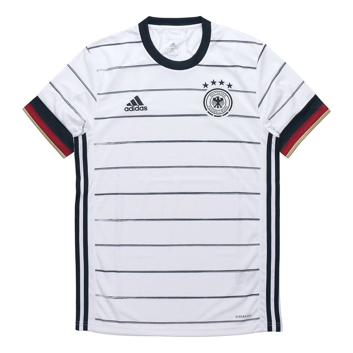 adidas Soccer/Football Sports Training Short Sleeve Fan Edition Germany Home White EH6105
