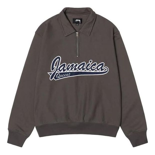 Stussy x Denim Tears Half Zip Fleece 'Charcoal' 318045