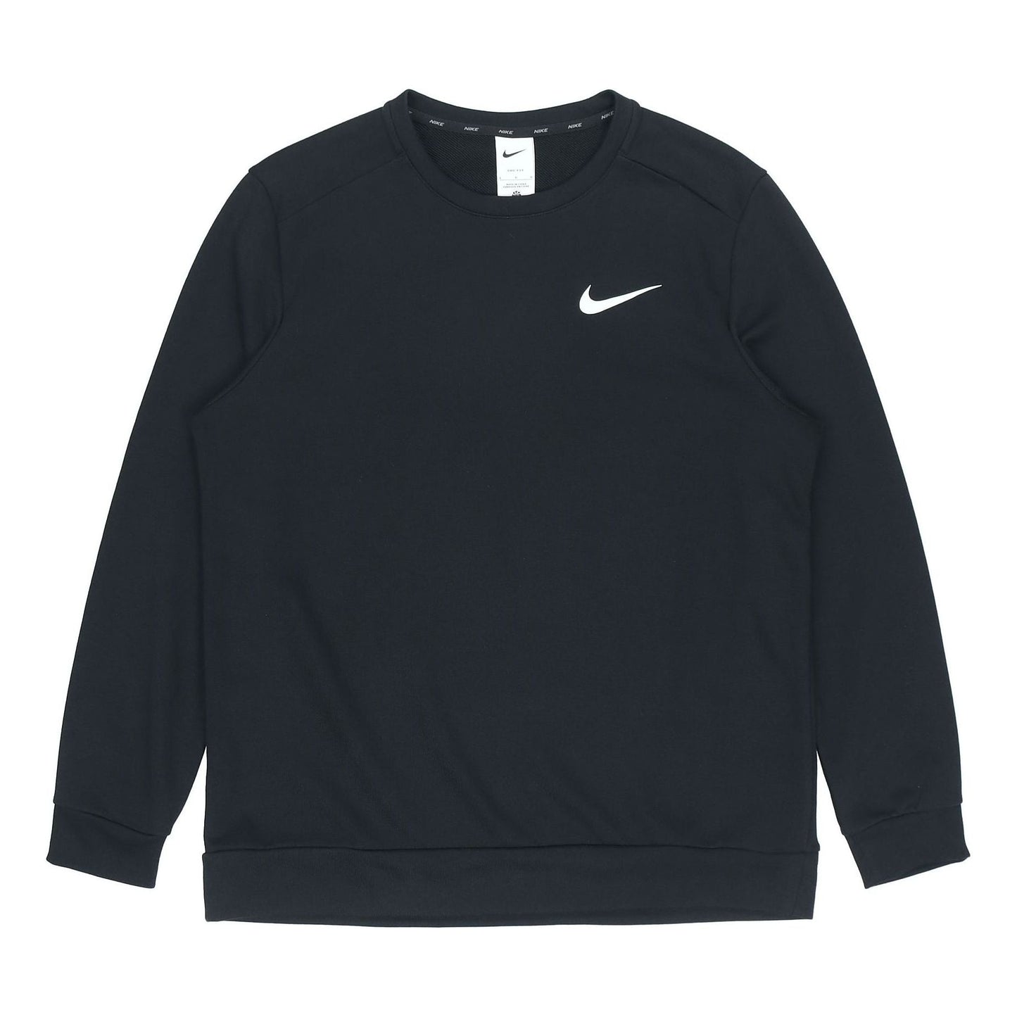 Nike Df Ls Crw Casual Sports Knit Pullover Black CZ7396-010