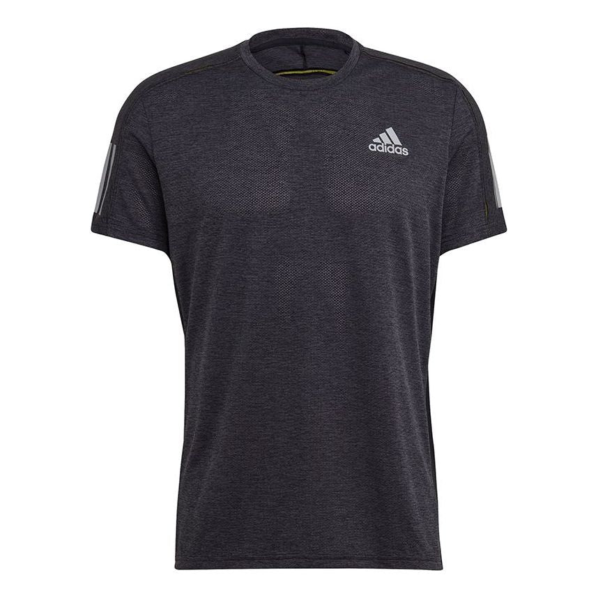 adidas Own The Run Tee Running Casual Sports Short Sleeve Black GK6059