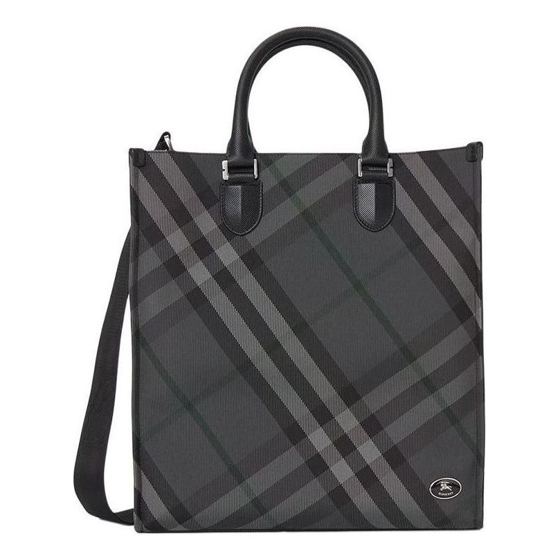 Burberry 25 Check Tote Shoulder Bag 'Black' 8111253