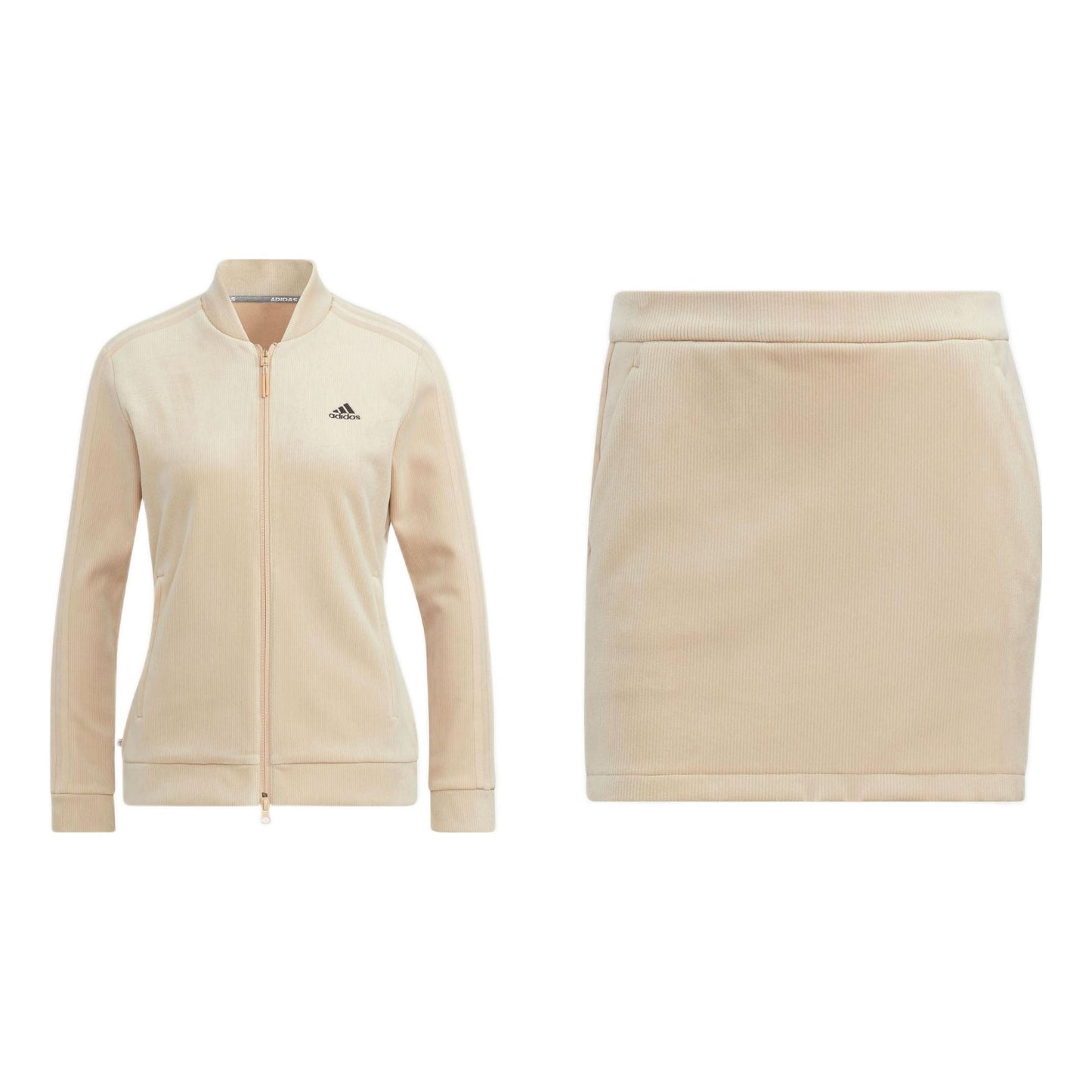 (WMNS) adidas 3-Stripes Stretch Corduroy Suit Asia Sizing 'Beige' HI1498