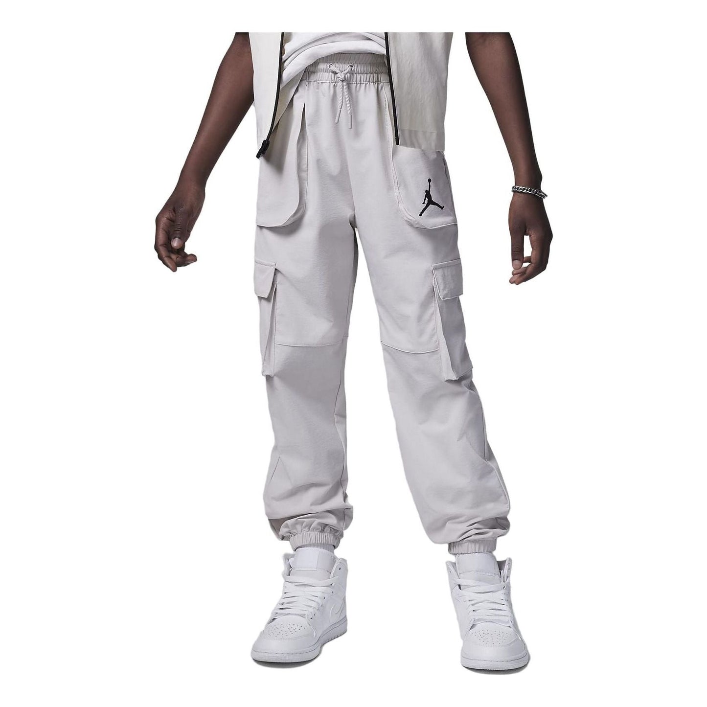 (GS) Air Jordan Logo Cargo Pants 'White' FV2621-072