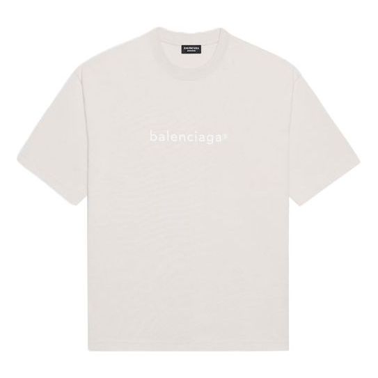 Balenciaga Unisex SS21 Logo Printing Tee Grey 612966TIV542970