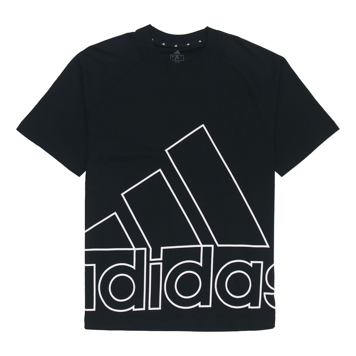 adidas Unisex U Big Logo T Printing Round-neck Black H60662