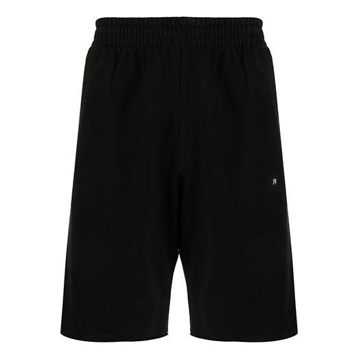 Off-White SS22 Wave Diag Printing Sports Shorts Ordinary Version Black OMCI006S22FLE0151001