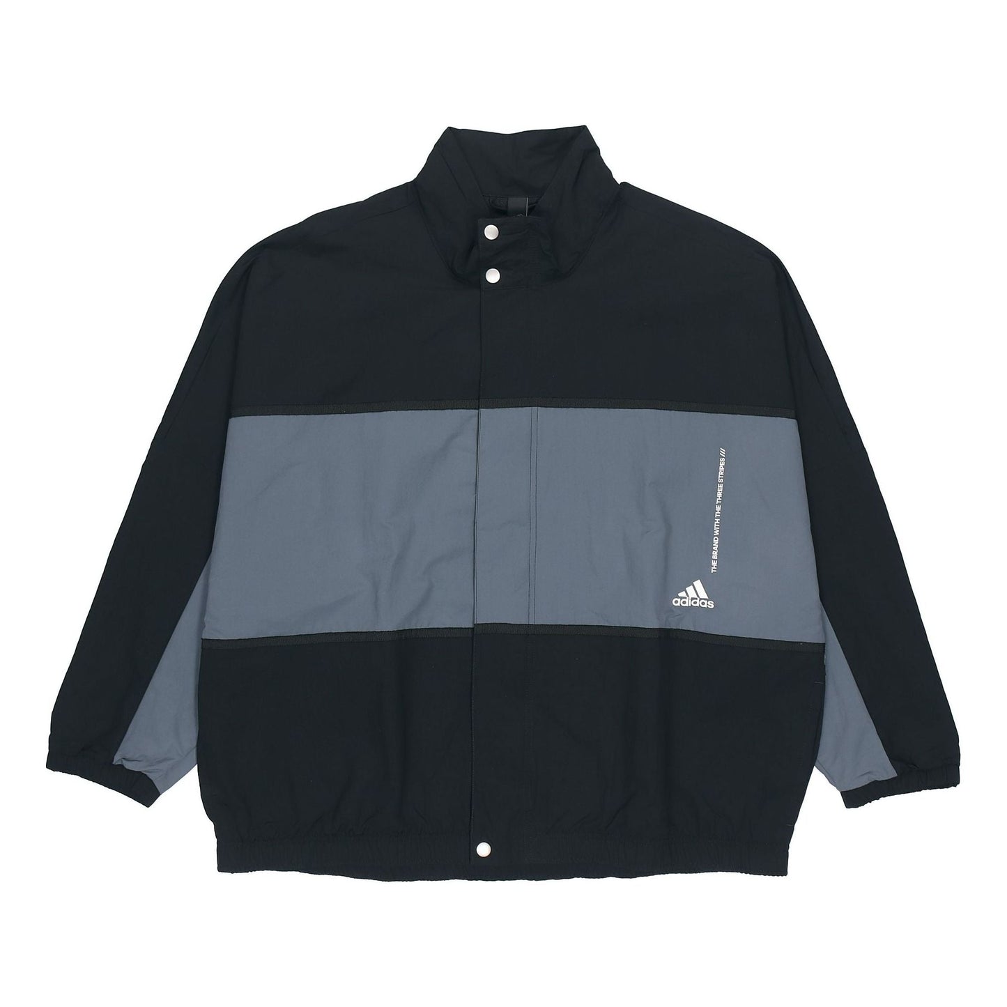 adidas M Wrd Wov Jkt Sports Loose Contrasting Colors Woven Stand Collar Jacket Black GL8673