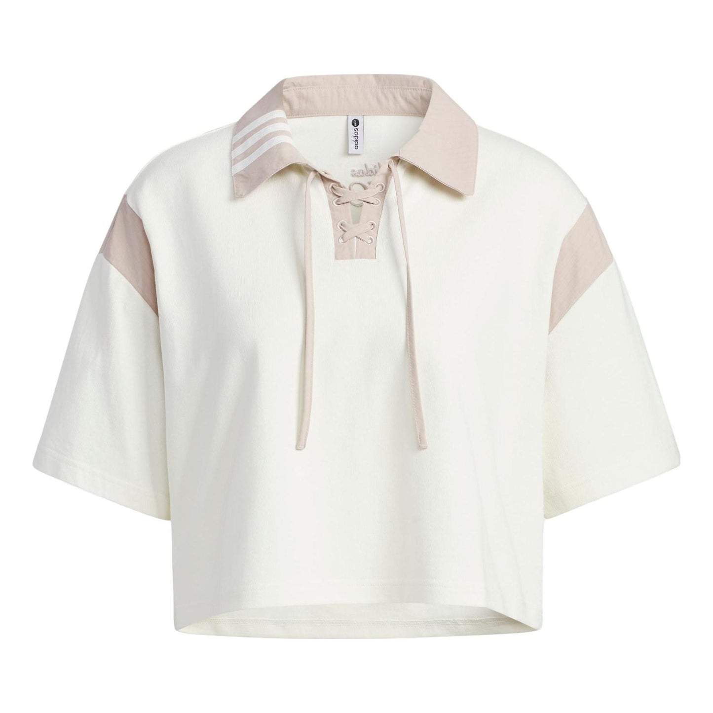 (WMNS) adidas neo logo Polo Shirt 'Beige' IK6081