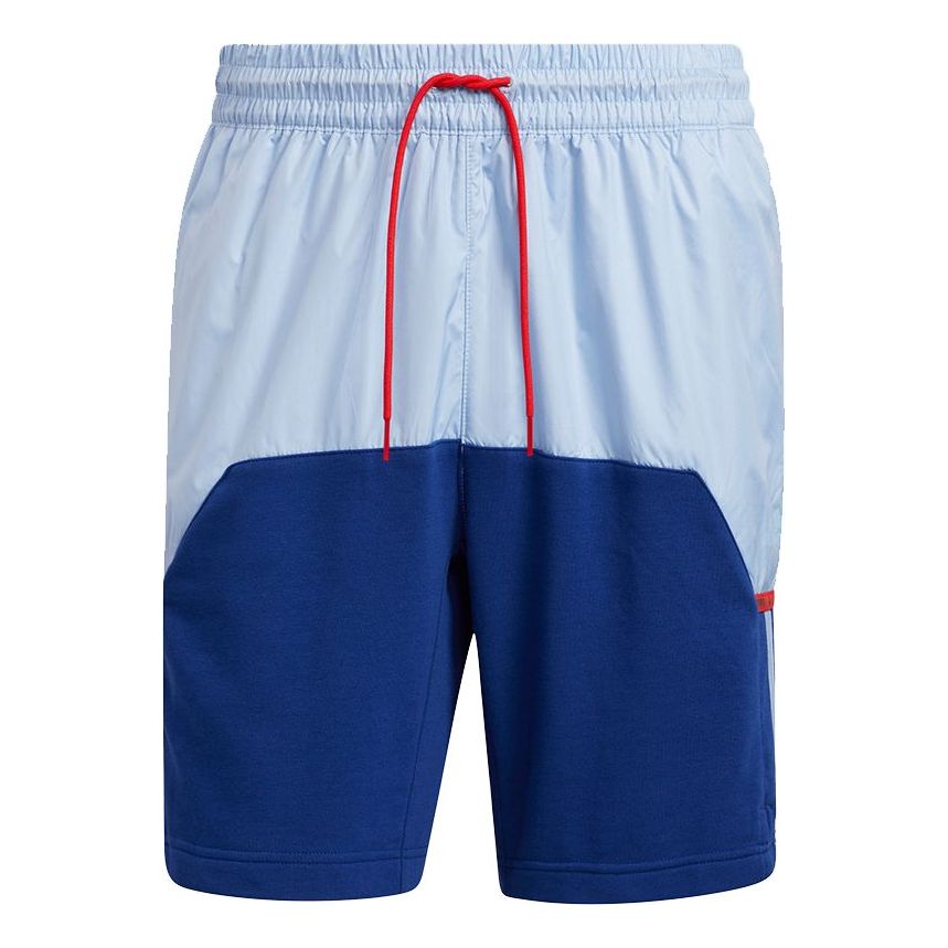 adidas Trae Short Colorblock Basketball Sports Shorts Blue H56327