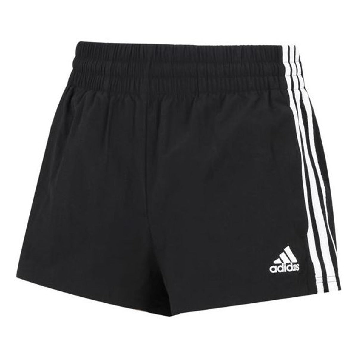 (WMNS) adidas Essentials 3-Stripes Woven Shorts Loose Fit Asia Sizing 'Black White' HE9345