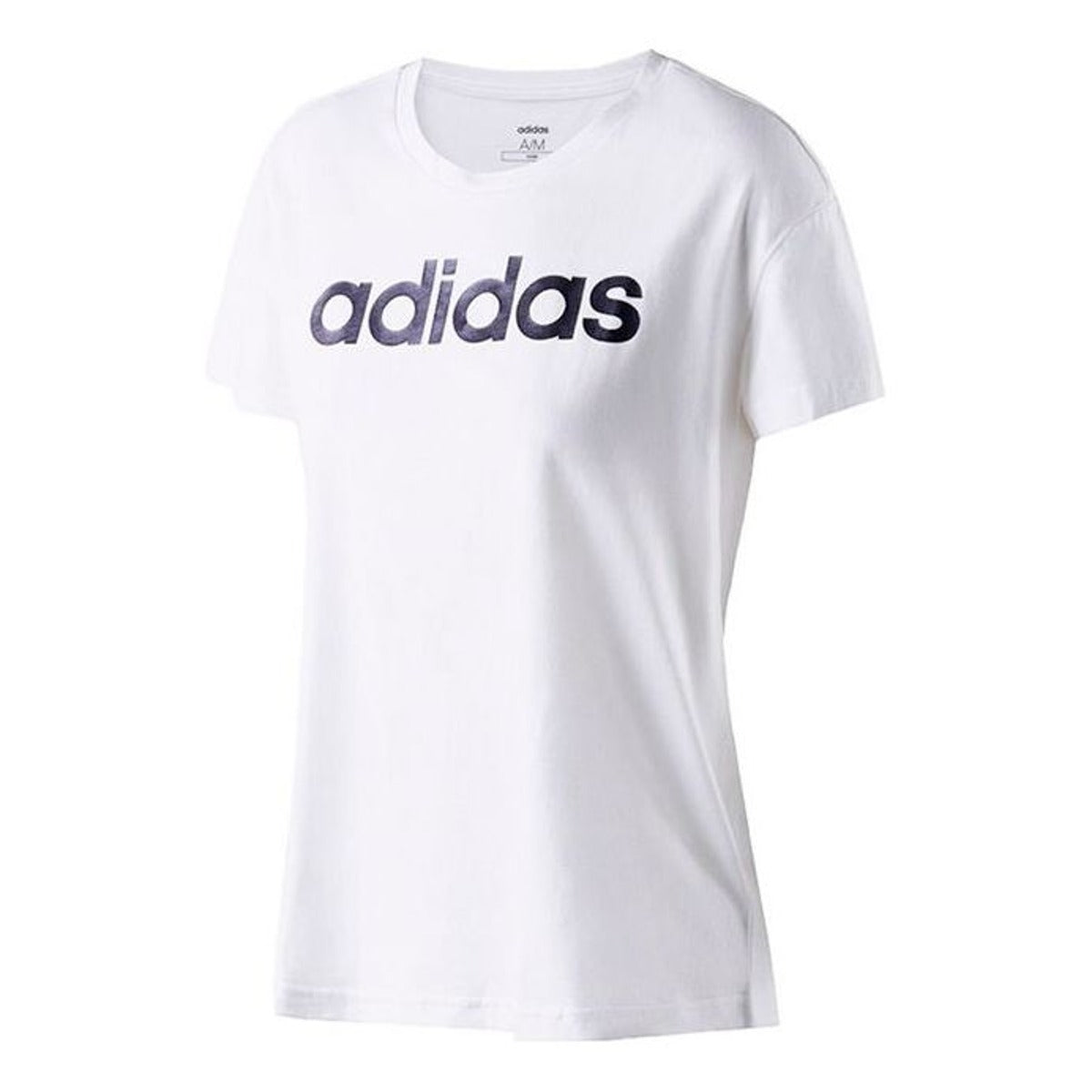 (WMNS) adidas Foil Graphic T-Shirt Asia Sizing 'White Black' EI4575
