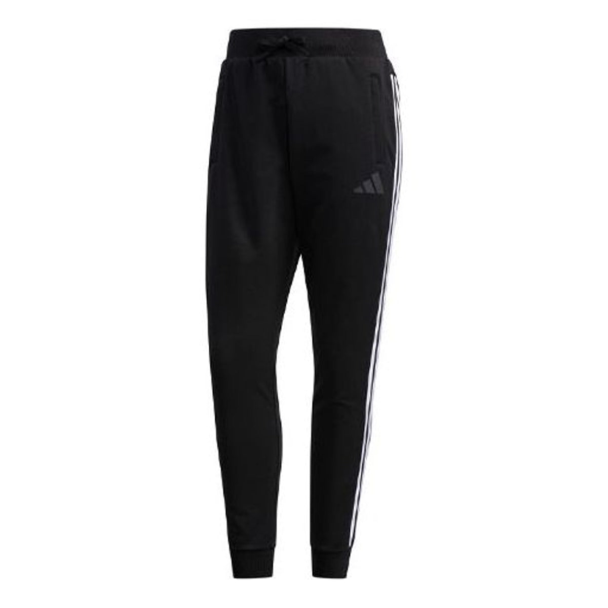 (WMNS) adidas French Terry Comfort Pants Asia Sizing 'Black White' FM9326