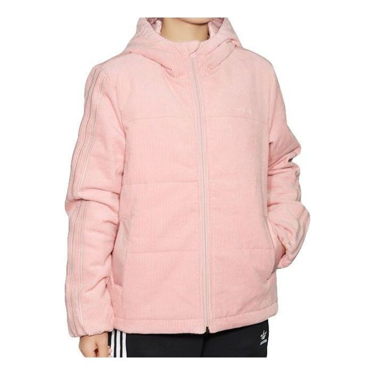 (WMNS) adidas Corduroy Patchwork Padded Jacket Asia Sizing 'Pink' GJ8817