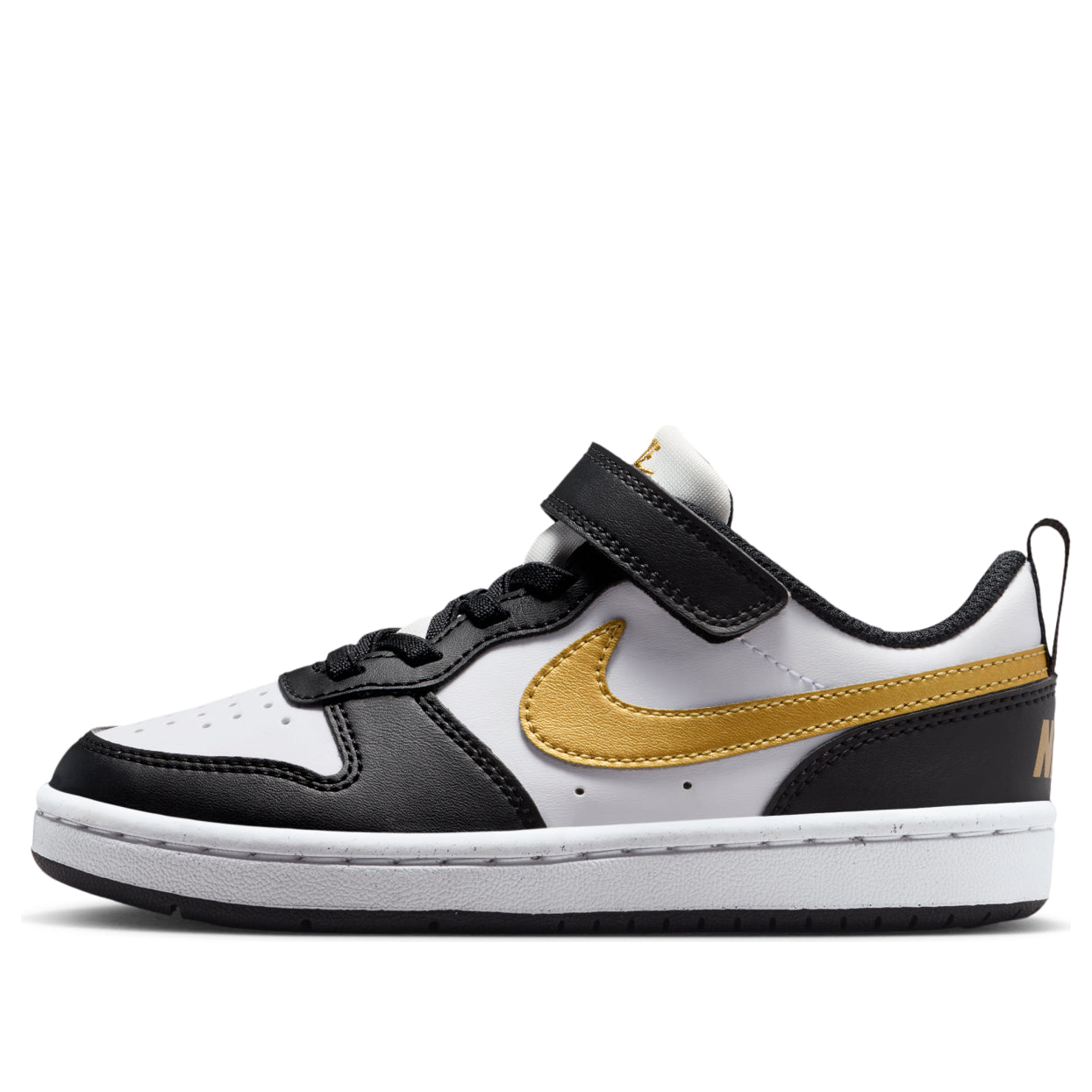 (PS) Nike Court Borough Low Recraft 'Black White Metallic Gold' DV5457-008