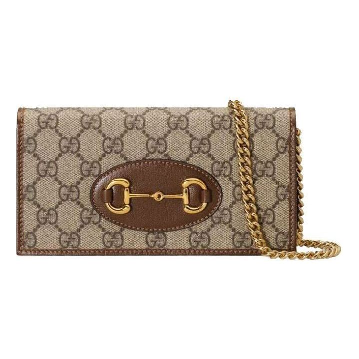 Gucci Horsebit 1955 Chain Wallet 'Beige Ebony' 621892-92TCG-8563