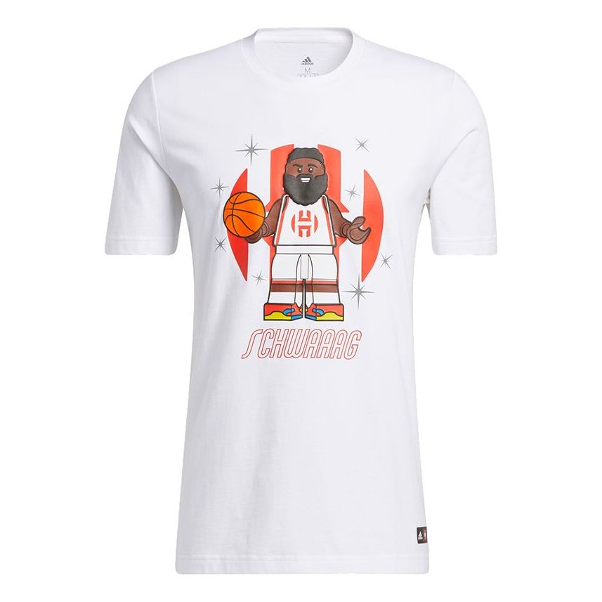 adidas x LEGO Harden Tee 'White Orange'  HA7058