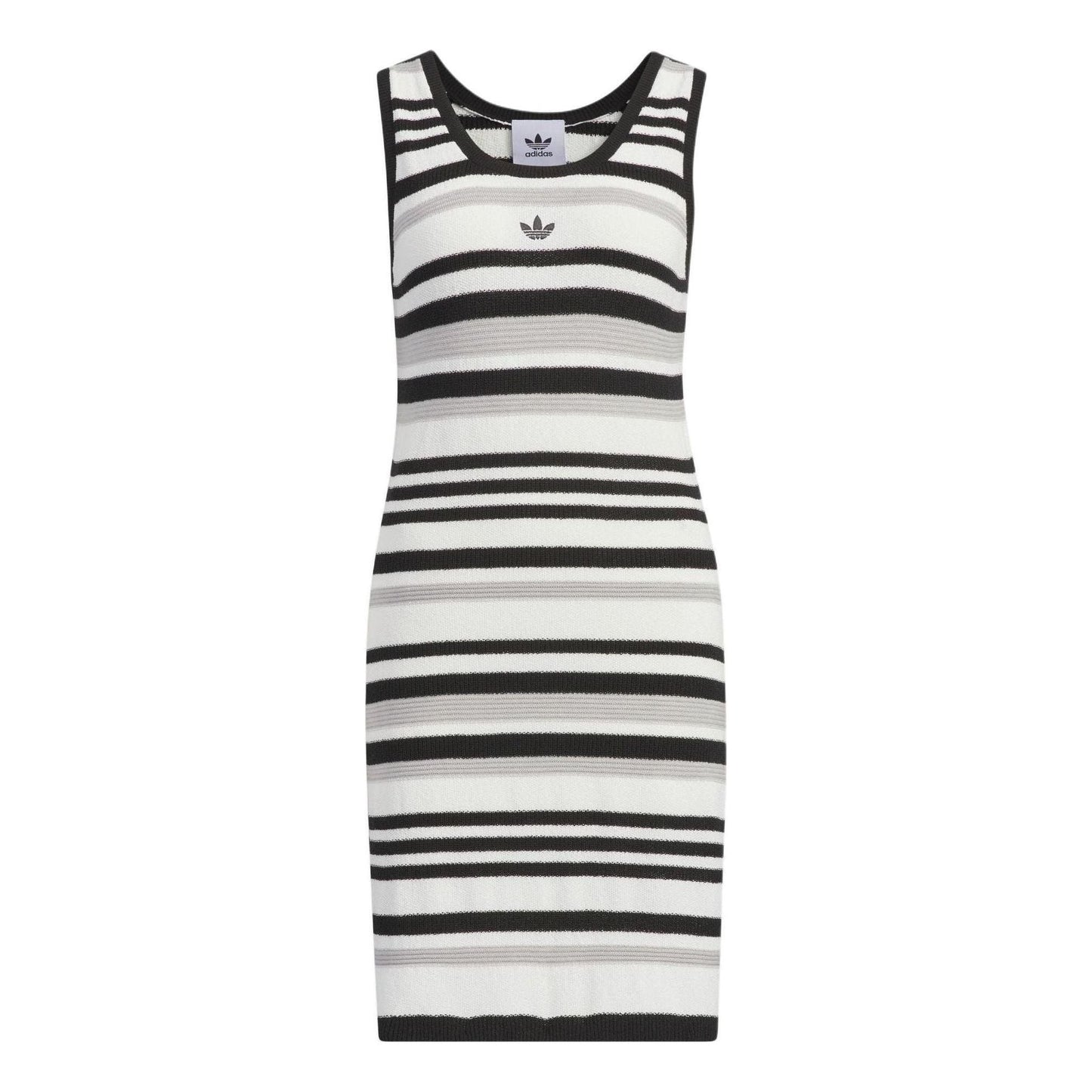 (WMNS) adidas originals KNIT Dress Asia Sizing 'White Black Grey' JI7046