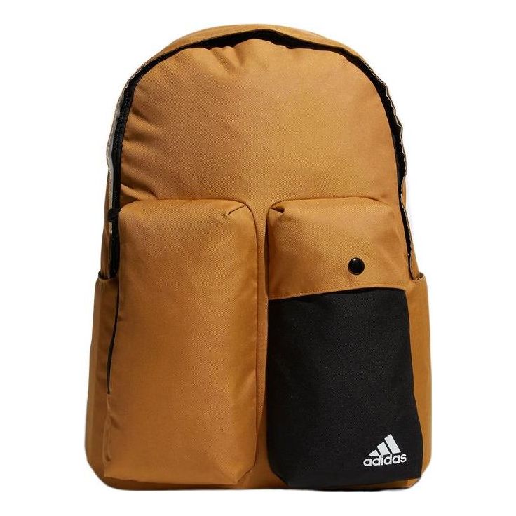 adidas Alphabet Printing Large Capacity Multiple Pockets Backpack Unisex Brown HP1453
