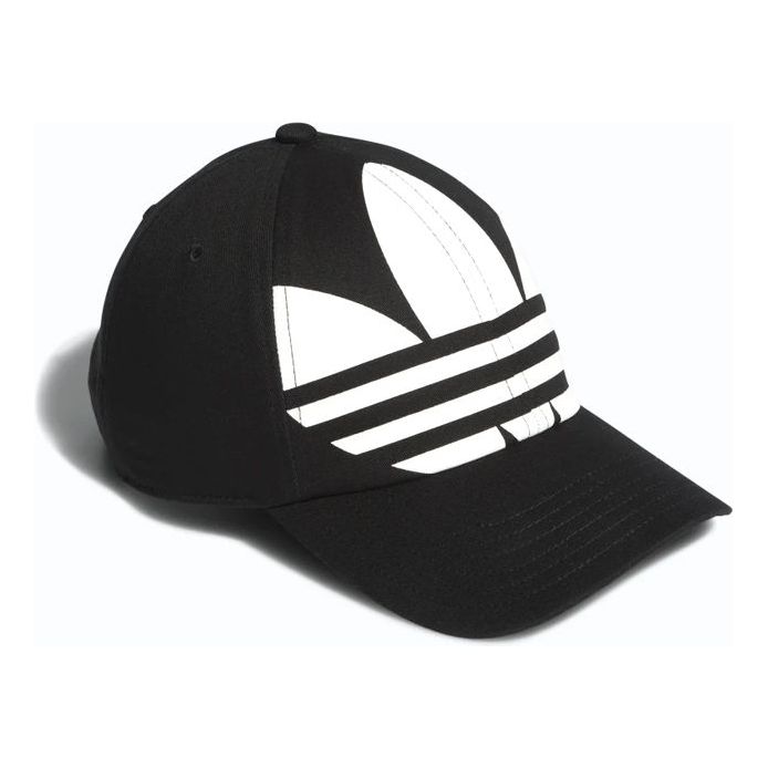 adidas Originals Big Trefoil Relaxed Strapback Cap 'Black White' CM3916