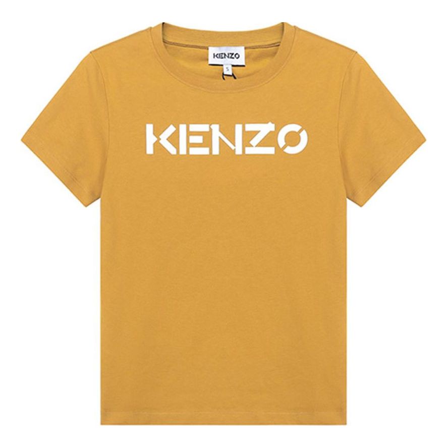 KENZO SS21 Cotton Logo Round Neck Short Sleeve Gold FA62TS8414SJ-41