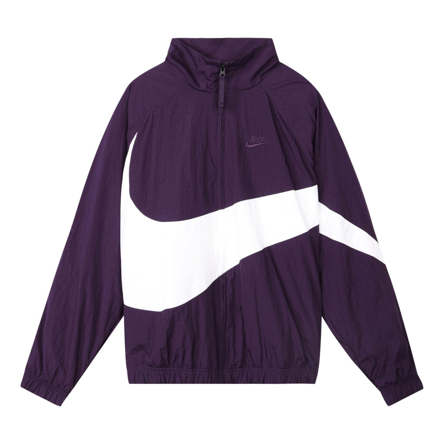 Nike Big Swoosh Sportswear Full Cardigan Woven Stand Collar Jacket For Men Purple AR3133-525