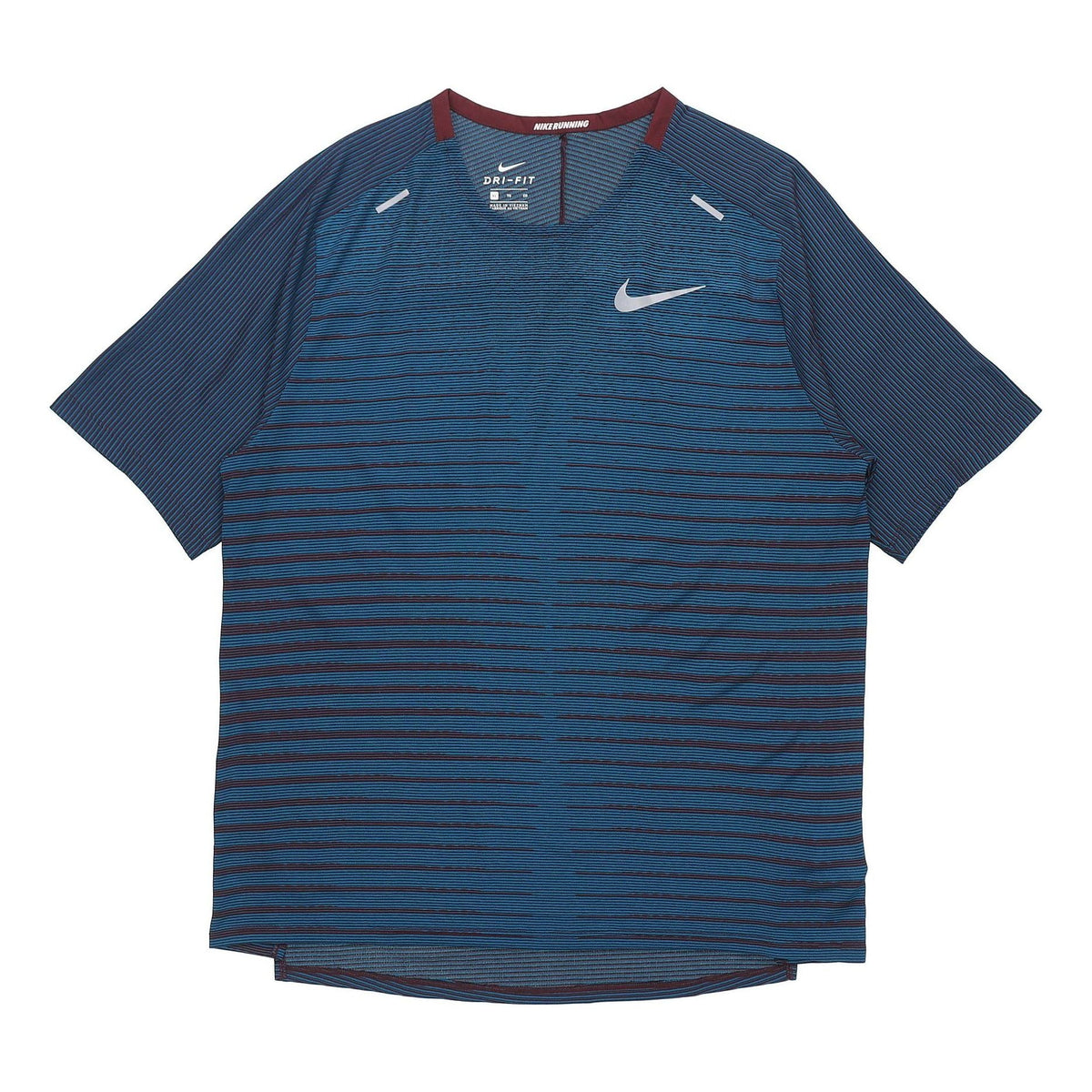 Nike TechKnit Future Fast Running Round Neck Short Sleeve 'Brownred Dark Green Black' CU6057-681