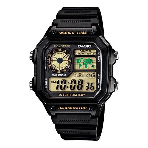 CASIO G Shock Waterproof Mens Black Digital AE-1200WH-1B