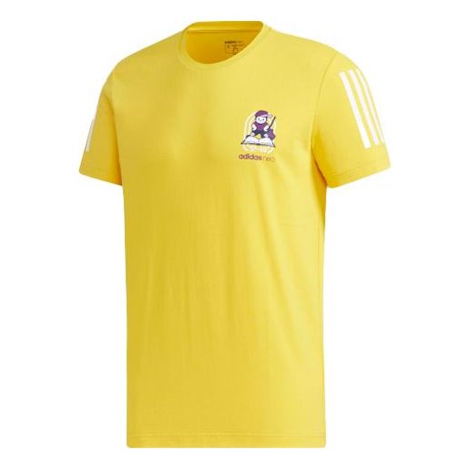 adidas neo M Gk Tee1 Round Neck Yellow GK6142