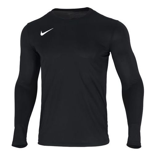 Men's Nike Solid Color Logo Athleisure Casual Sports Long Sleeves Black T-Shirt BV6707-010